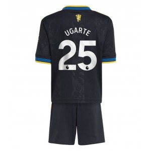 Fotbalové Dres Manchester United Manuel Ugarte #25 Dětské Třetí Oblečení 2025-26 Krátký Rukáv (+ trenýrky)